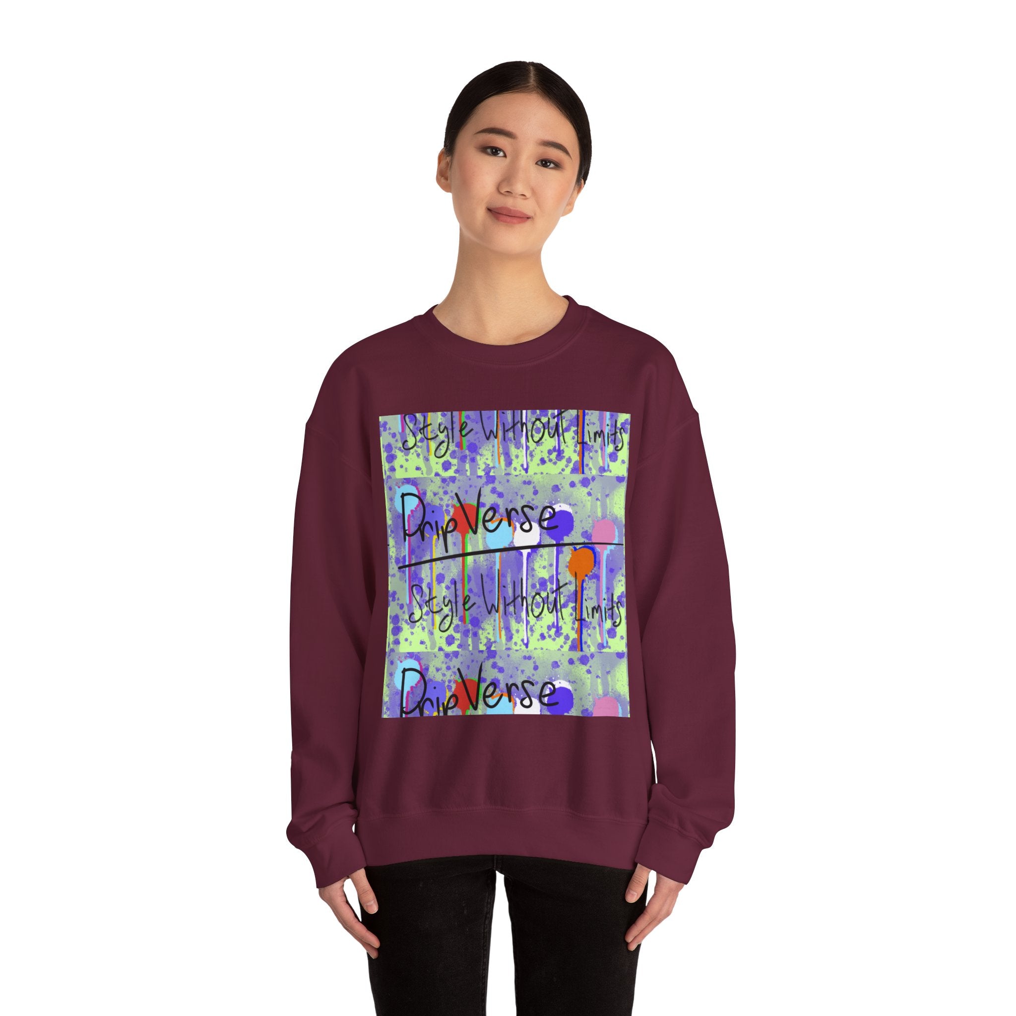 DripVerse Graffiti Crewneck Sweatshirt — Abstract Street Art Design