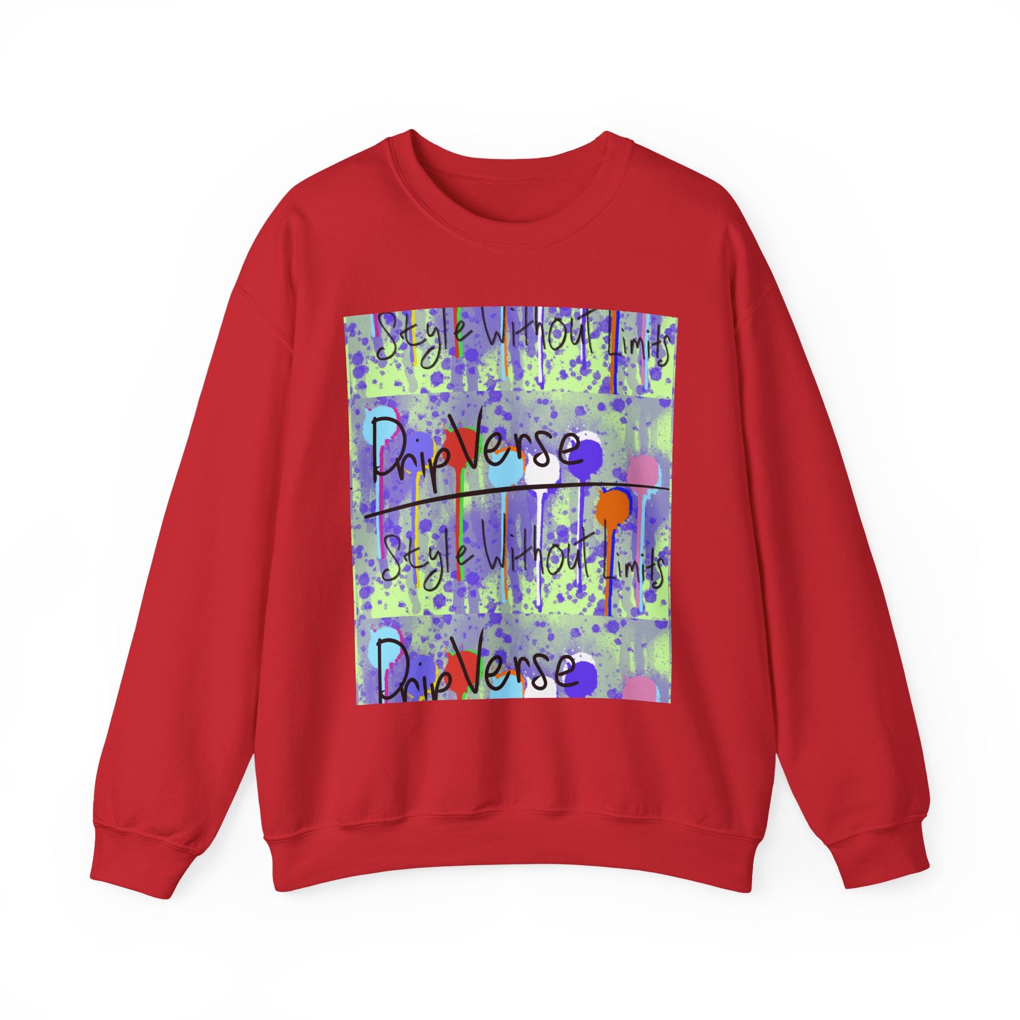 DripVerse Graffiti Crewneck Sweatshirt — Abstract Street Art Design