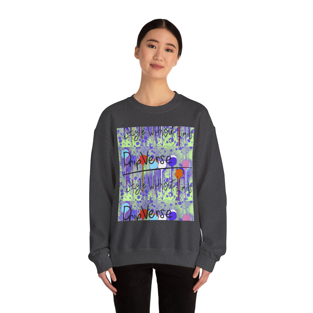 DripVerse Graffiti Crewneck Sweatshirt — Abstract Street Art Design