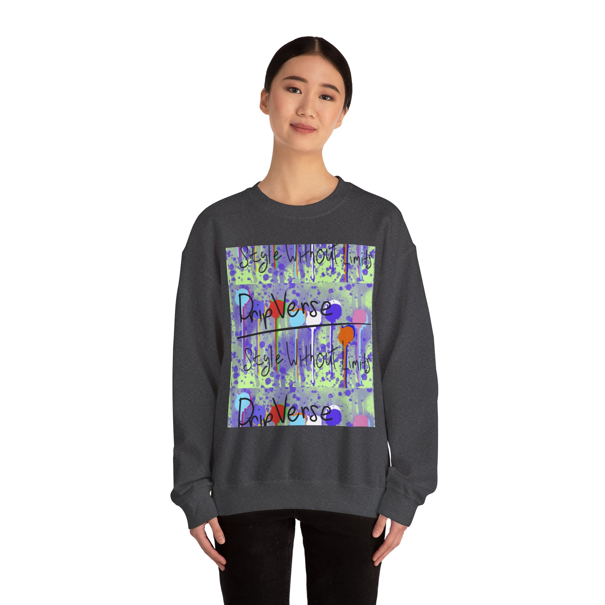 DripVerse Graffiti Crewneck Sweatshirt — Abstract Street Art Design