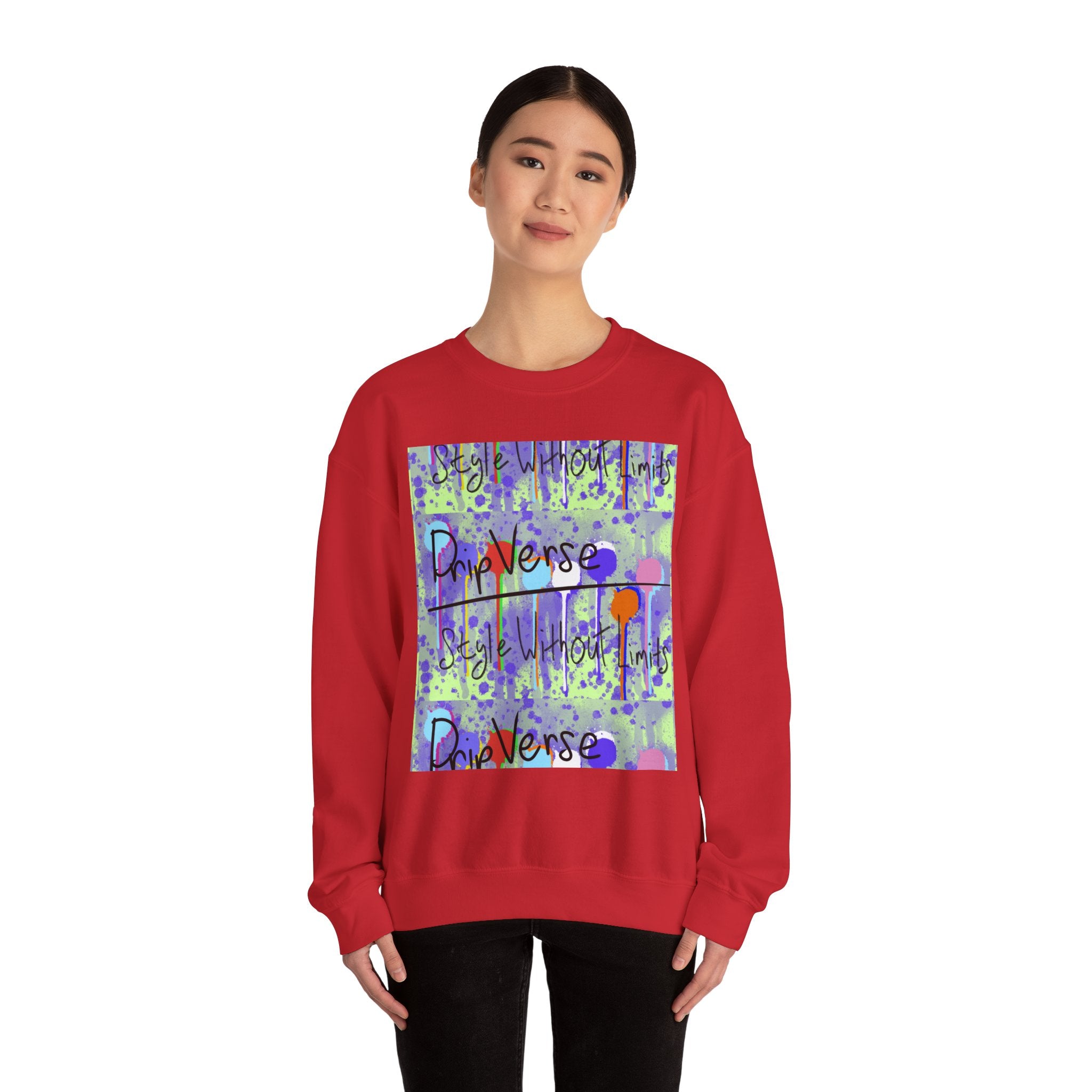 DripVerse Graffiti Crewneck Sweatshirt — Abstract Street Art Design