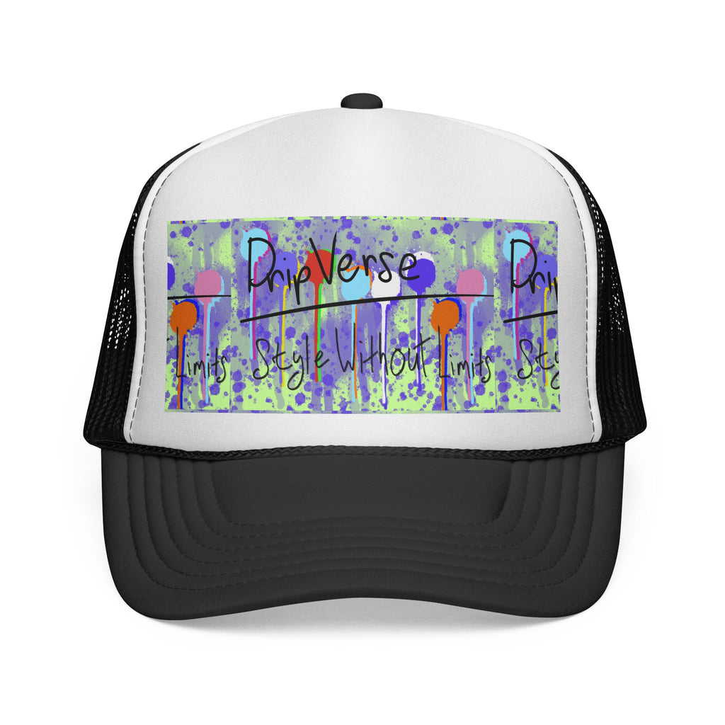 Trucker Cap — Colorful Drip Art “ProVerse” Graphic