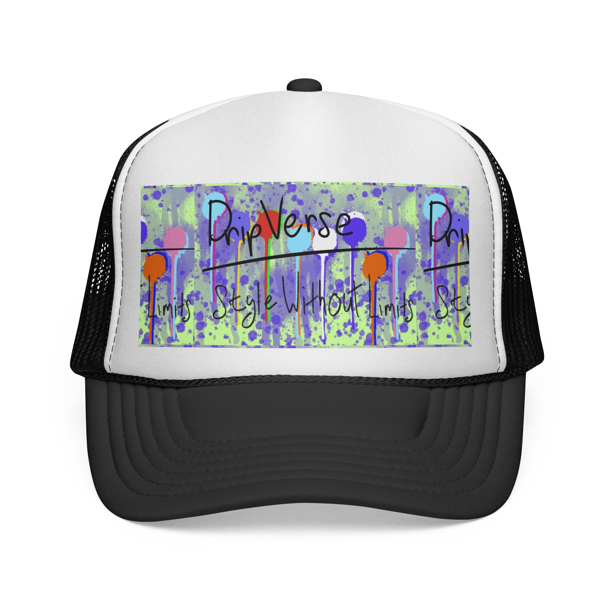 Trucker Cap — Colorful Drip Art “ProVerse” Graphic
