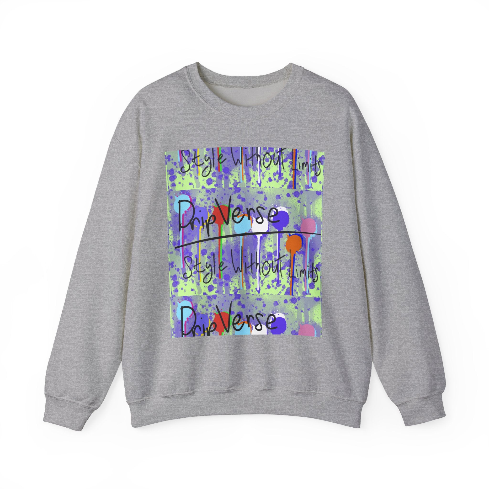 DripVerse Graffiti Crewneck Sweatshirt — Abstract Street Art Design