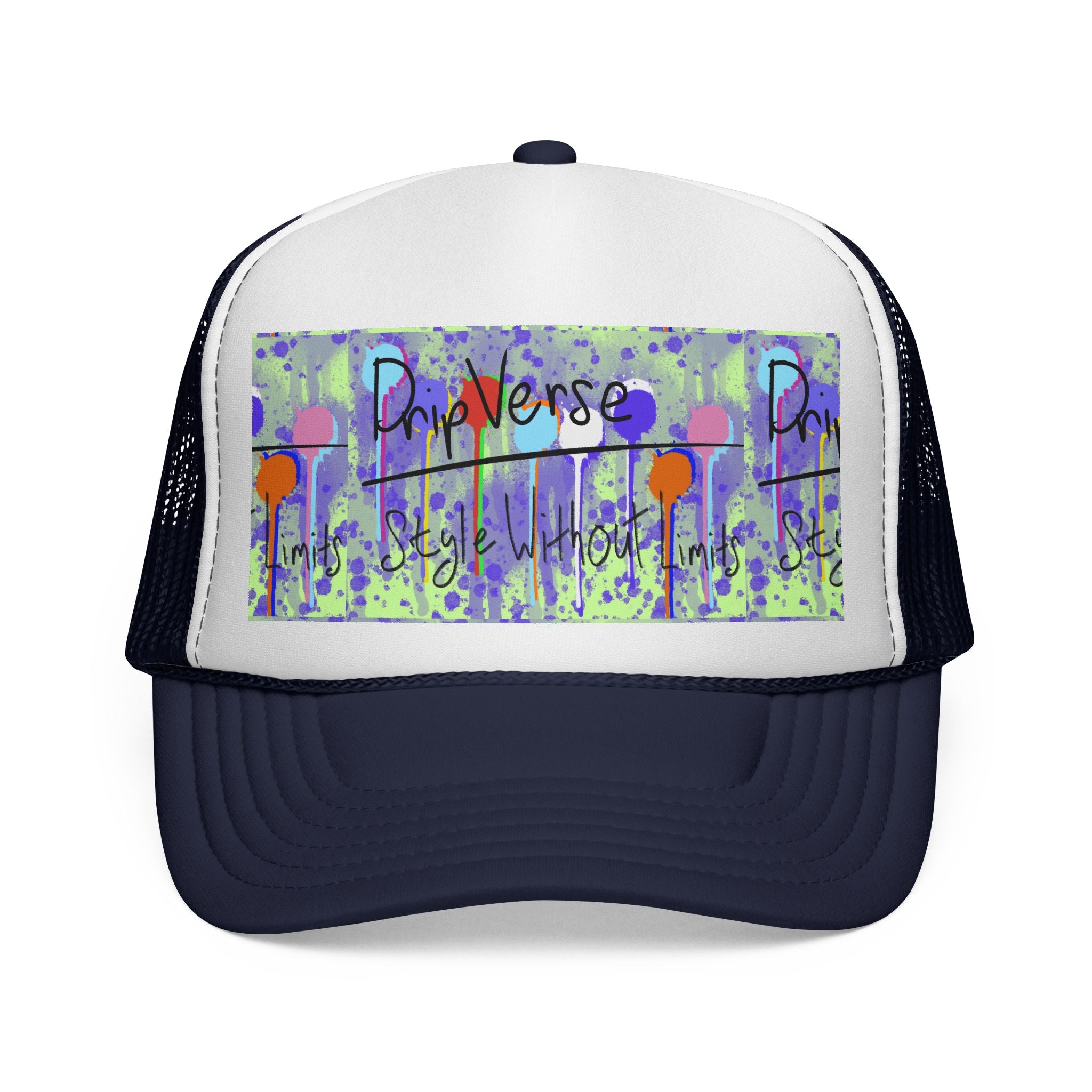 Trucker Cap — Colorful Drip Art “ProVerse” Graphic