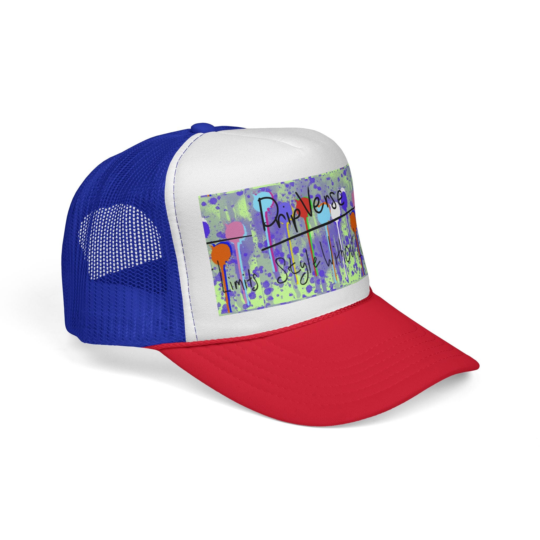 Trucker Cap — Colorful Drip Art “ProVerse” Graphic
