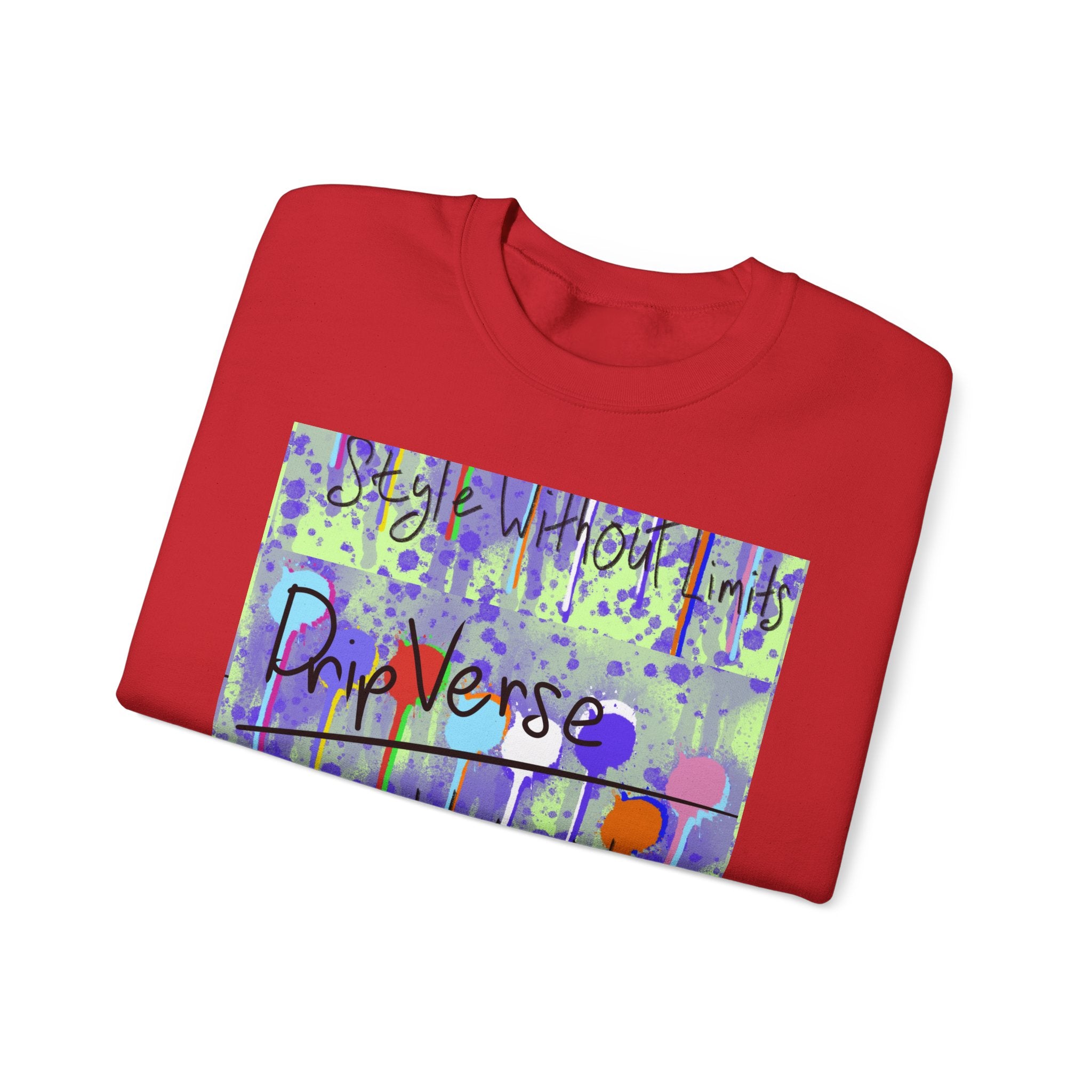 DripVerse Graffiti Crewneck Sweatshirt — Abstract Street Art Design