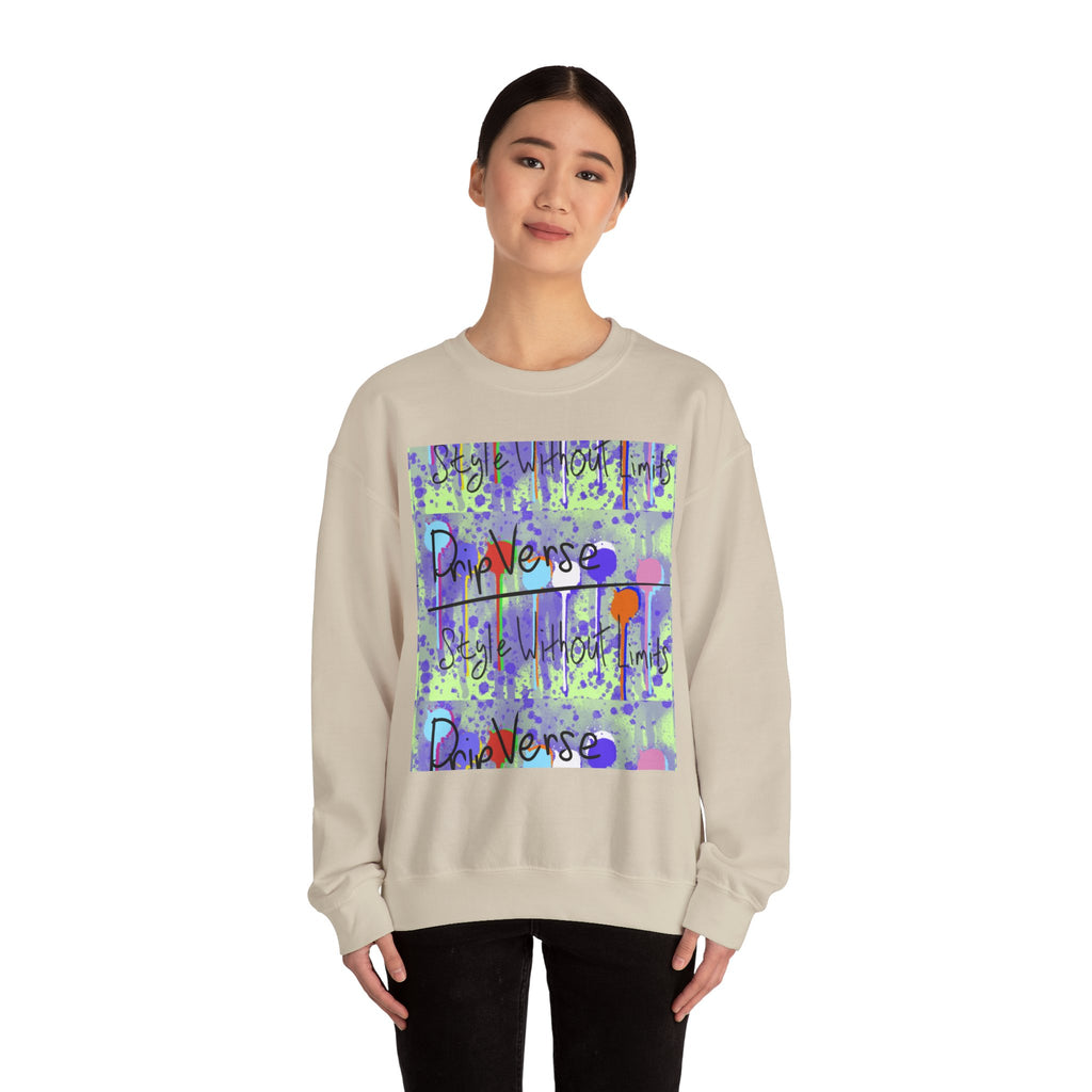 DripVerse Graffiti Crewneck Sweatshirt — Abstract Street Art Design