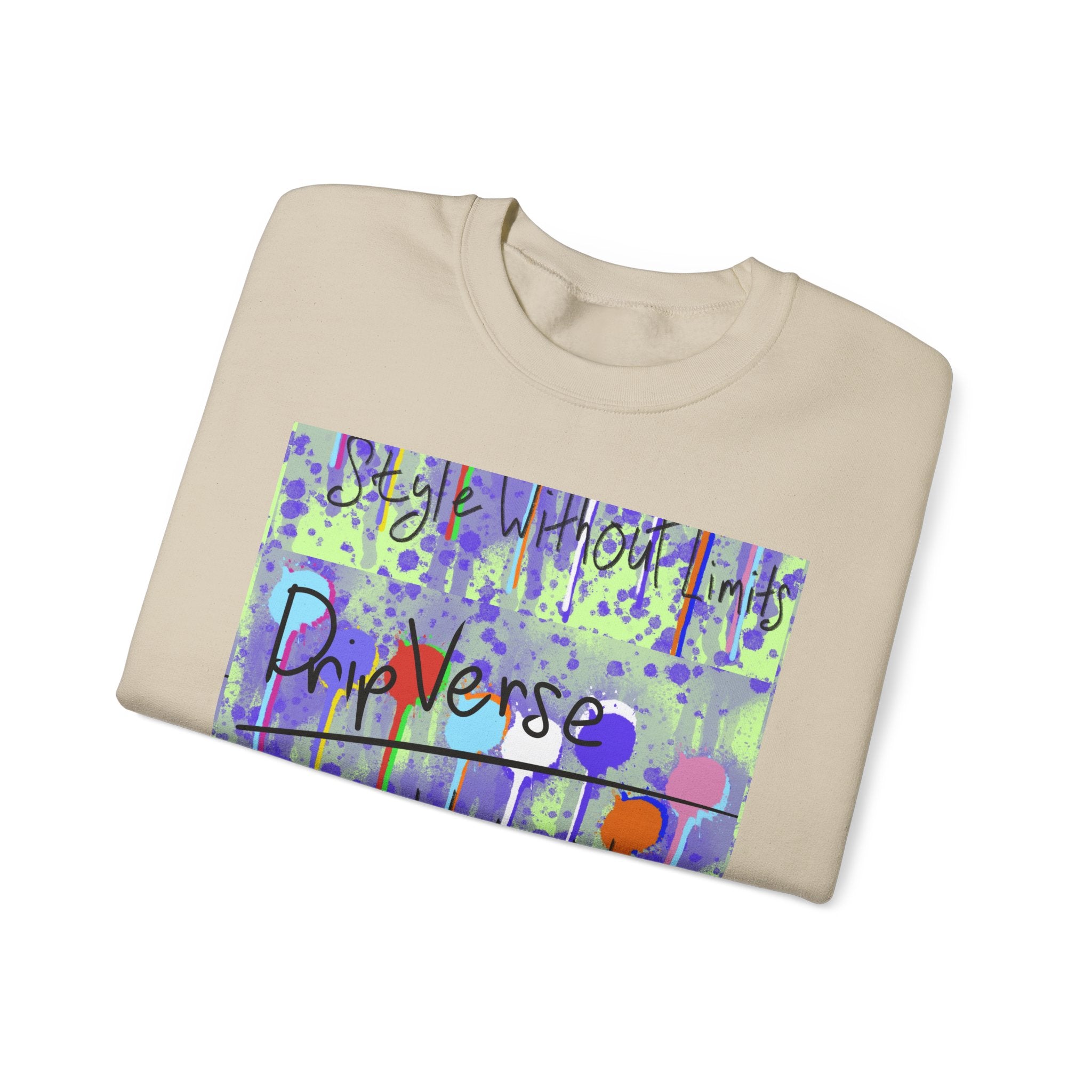 DripVerse Graffiti Crewneck Sweatshirt — Abstract Street Art Design