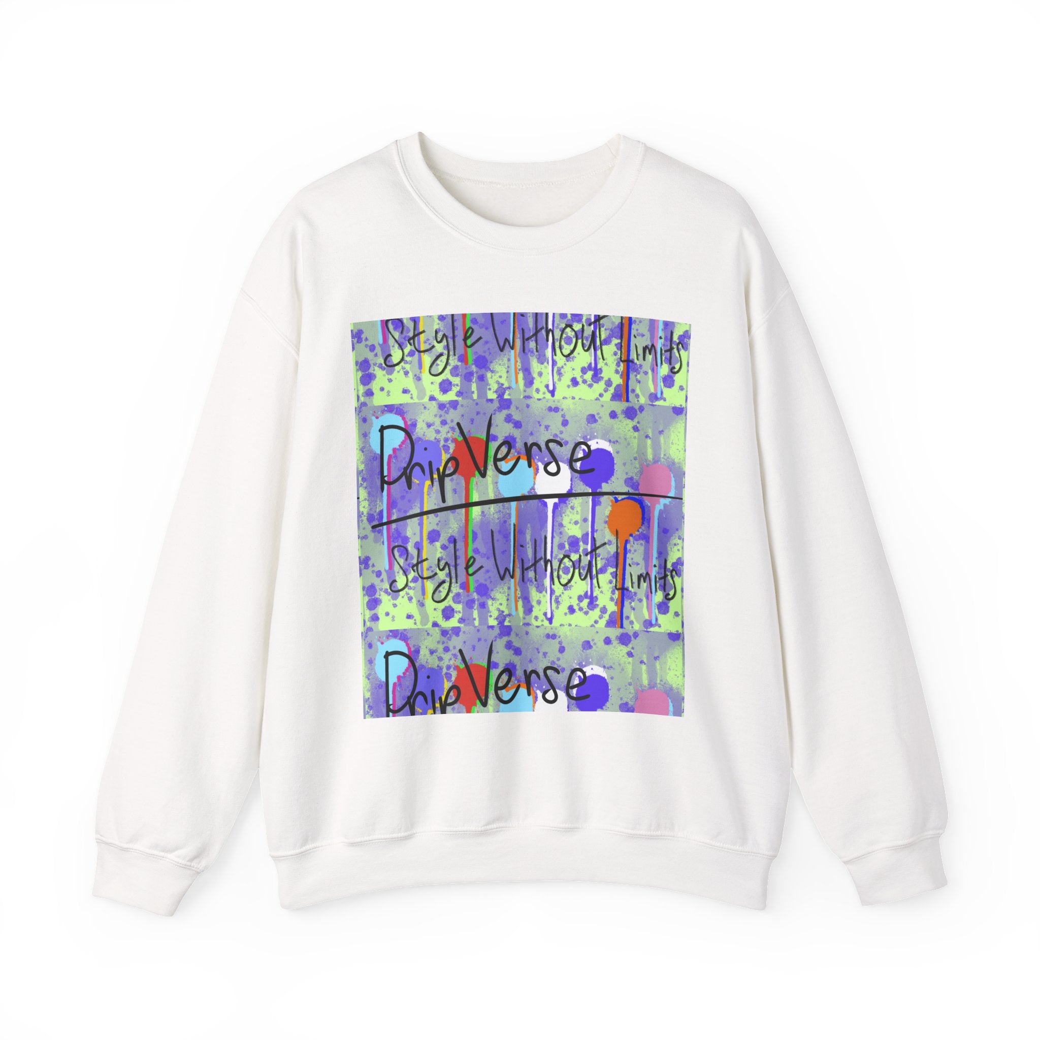 DripVerse Graffiti Crewneck Sweatshirt — Abstract Street Art Design