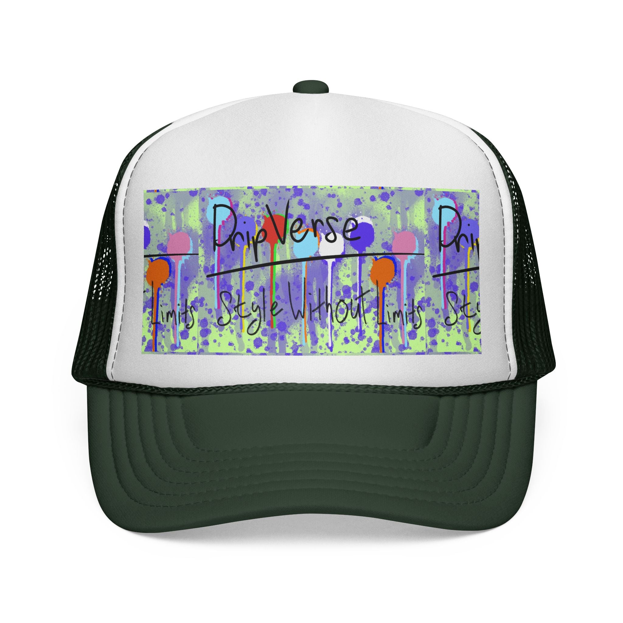 Trucker Cap — Colorful Drip Art “ProVerse” Graphic