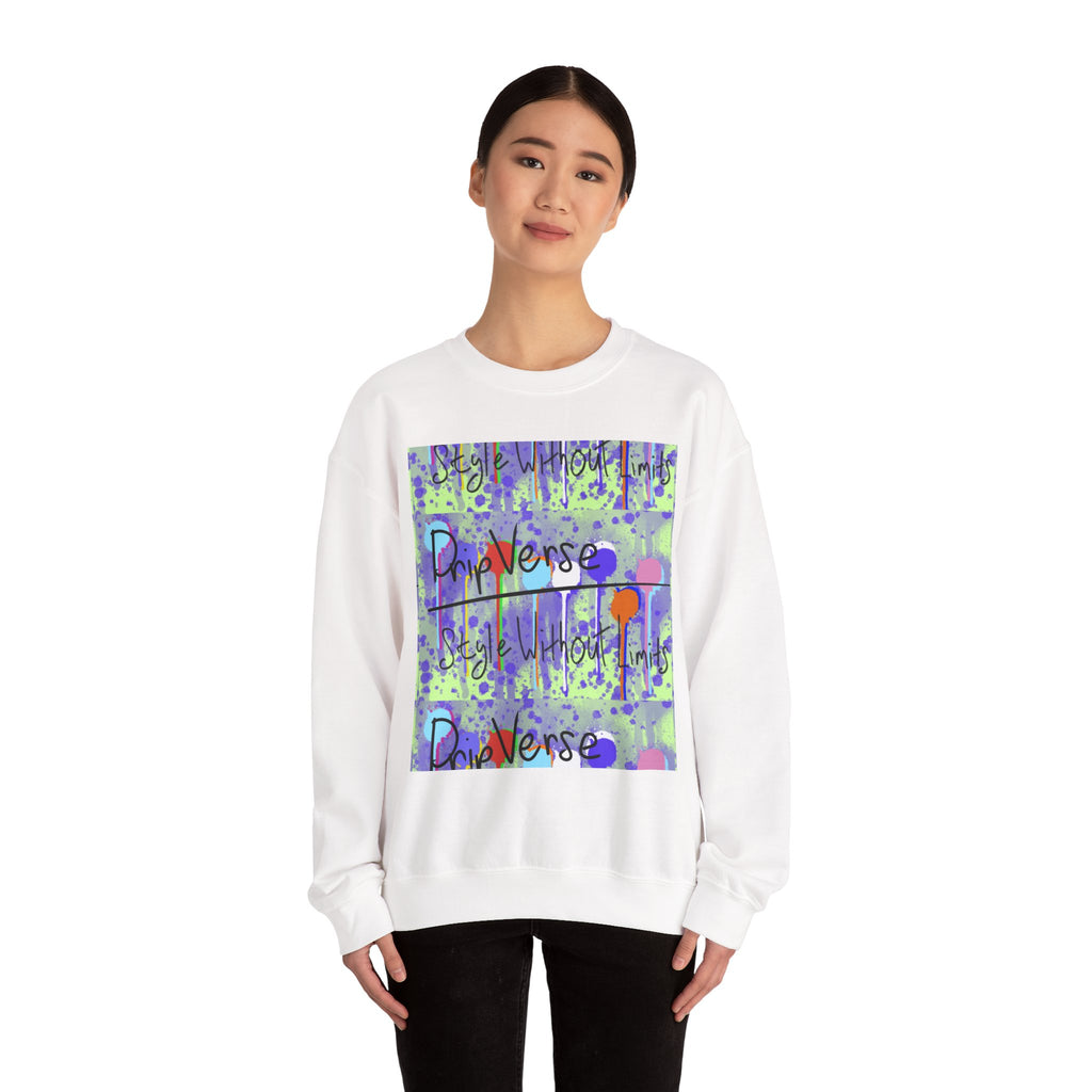 DripVerse Graffiti Crewneck Sweatshirt — Abstract Street Art Design