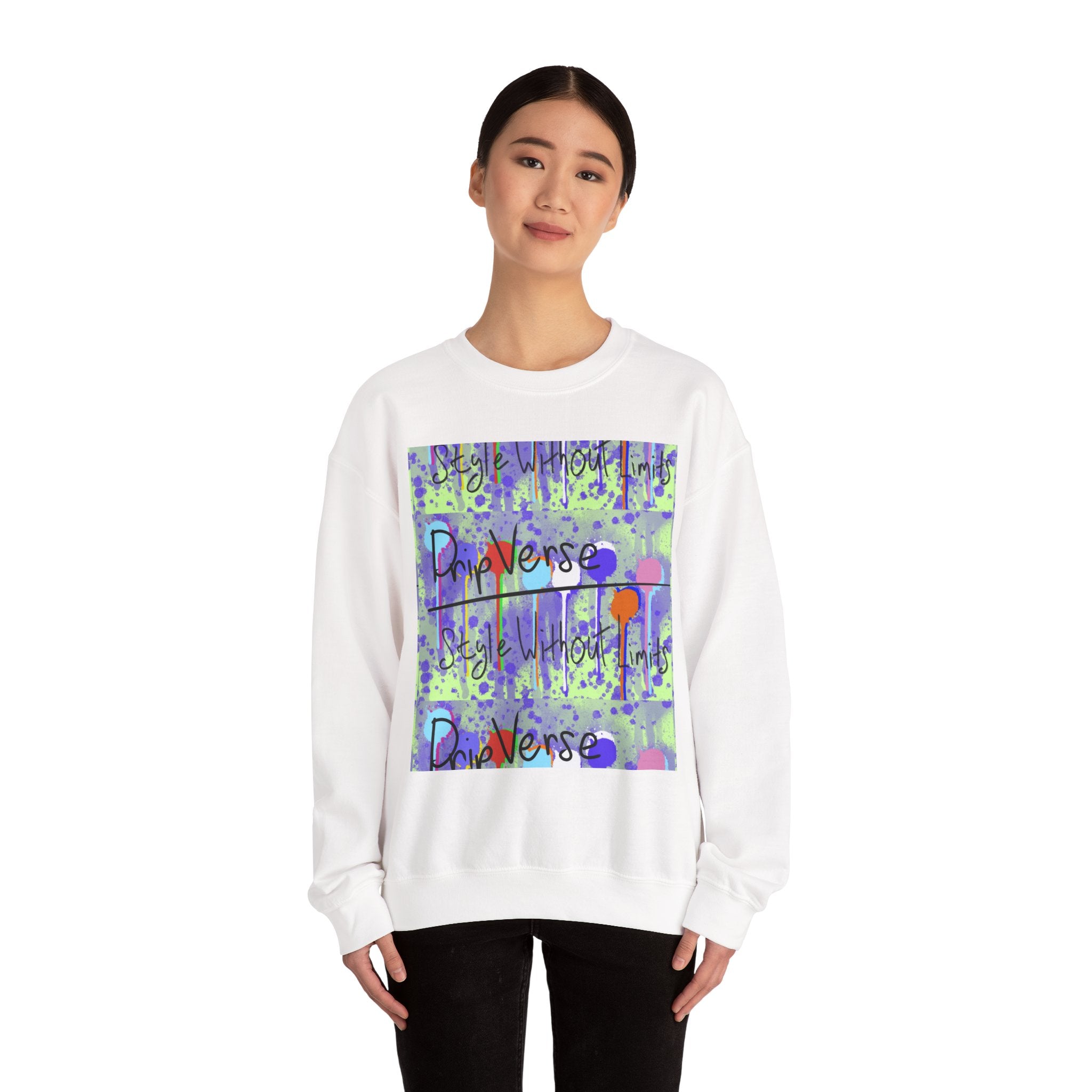 DripVerse Graffiti Crewneck Sweatshirt — Abstract Street Art Design