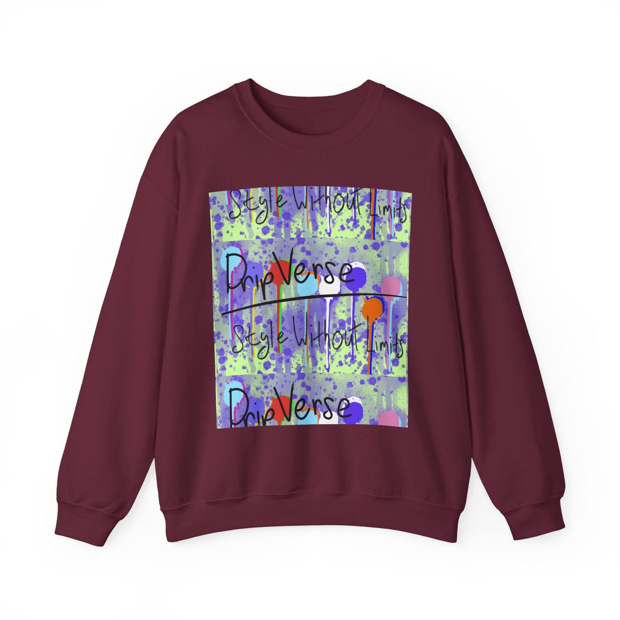 DripVerse Graffiti Crewneck Sweatshirt — Abstract Street Art Design