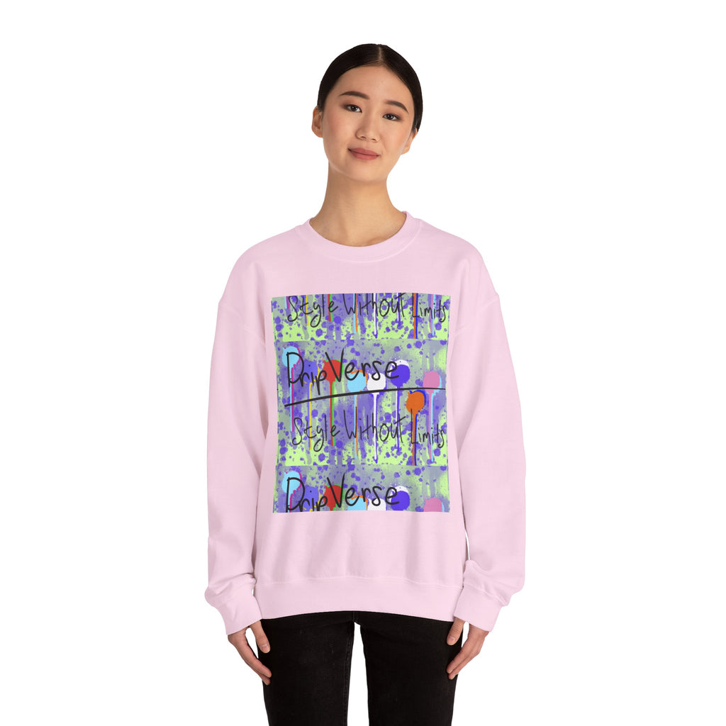 DripVerse Graffiti Crewneck Sweatshirt — Abstract Street Art Design