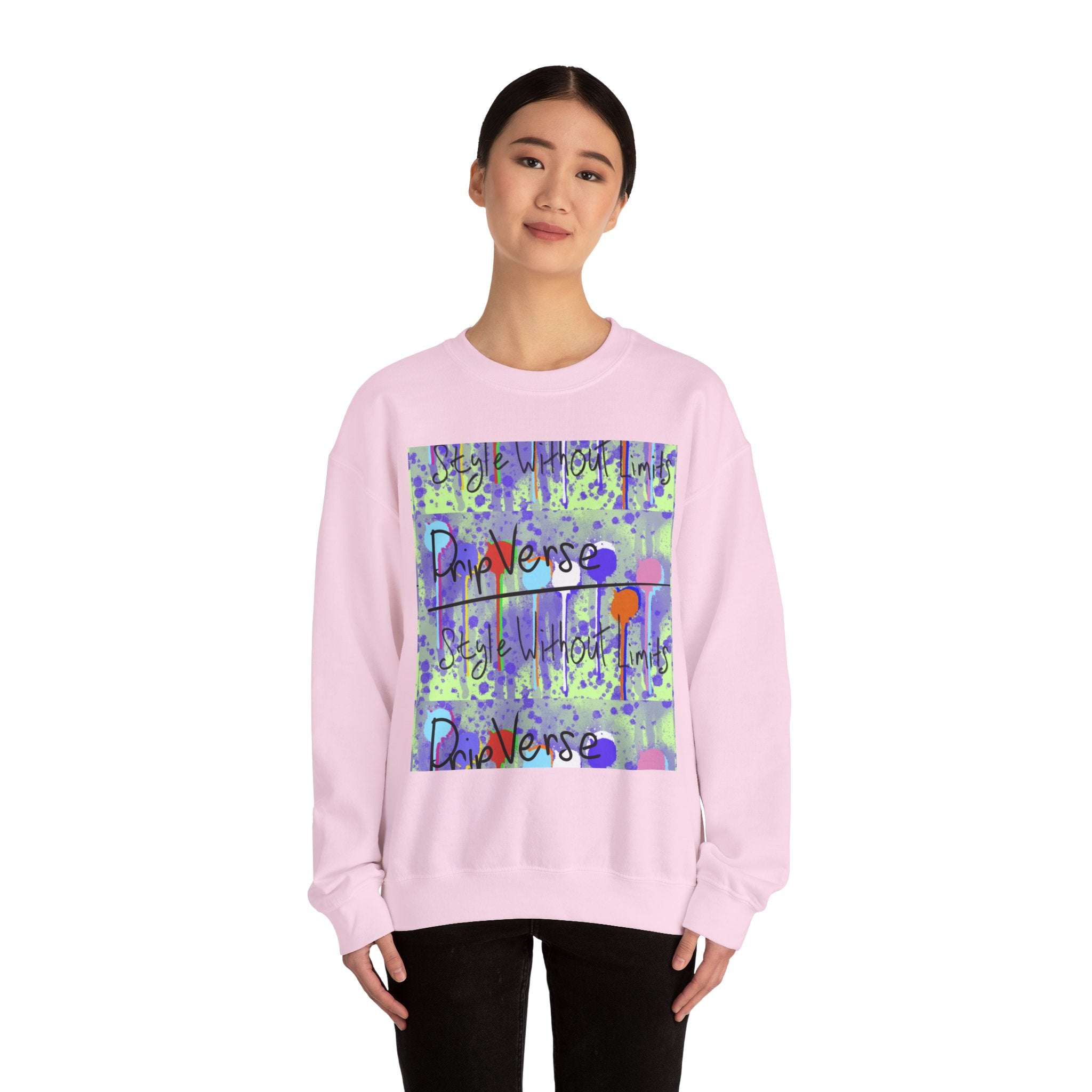 DripVerse Graffiti Crewneck Sweatshirt — Abstract Street Art Design