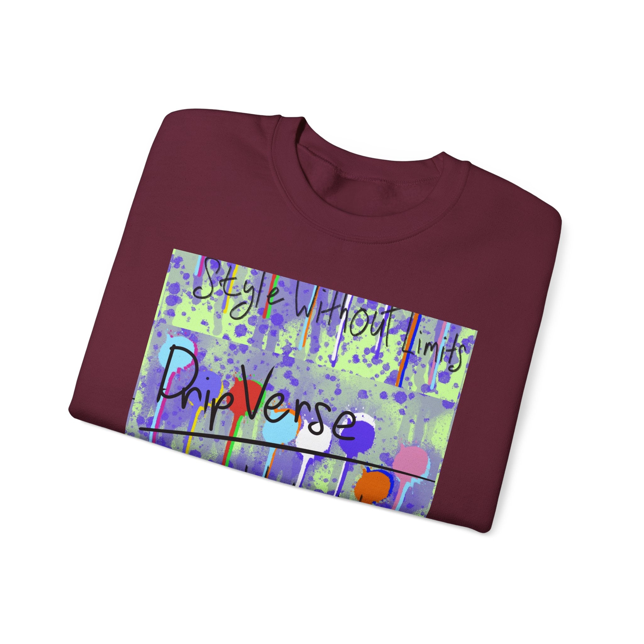DripVerse Graffiti Crewneck Sweatshirt — Abstract Street Art Design