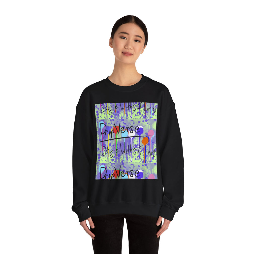 DripVerse Graffiti Crewneck Sweatshirt — Abstract Street Art Design