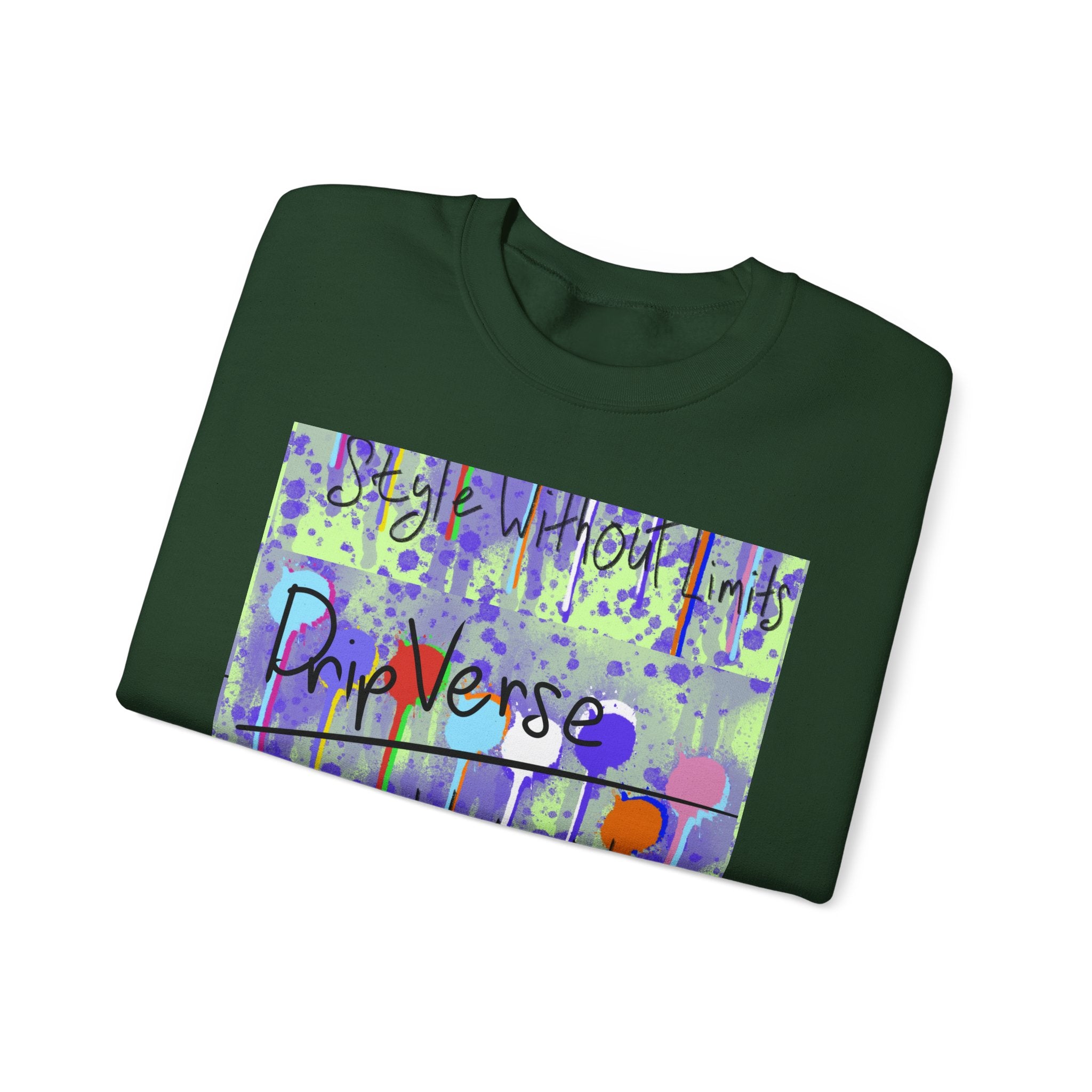 DripVerse Graffiti Crewneck Sweatshirt — Abstract Street Art Design