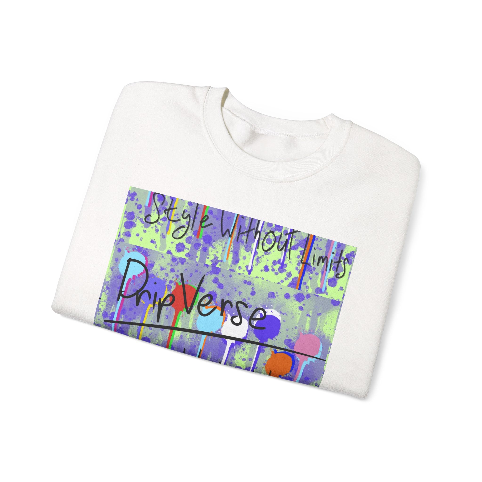 DripVerse Graffiti Crewneck Sweatshirt — Abstract Street Art Design