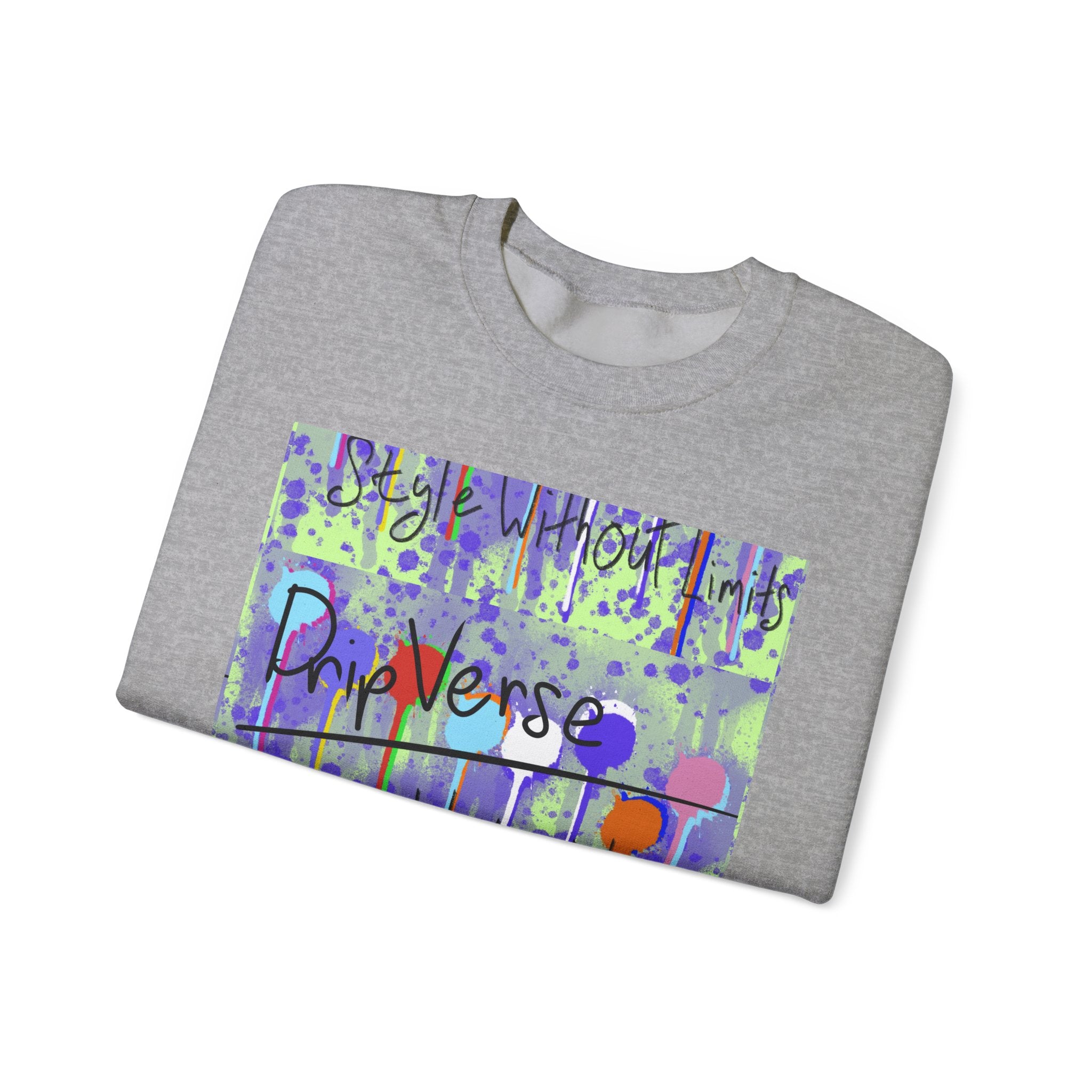 DripVerse Graffiti Crewneck Sweatshirt — Abstract Street Art Design