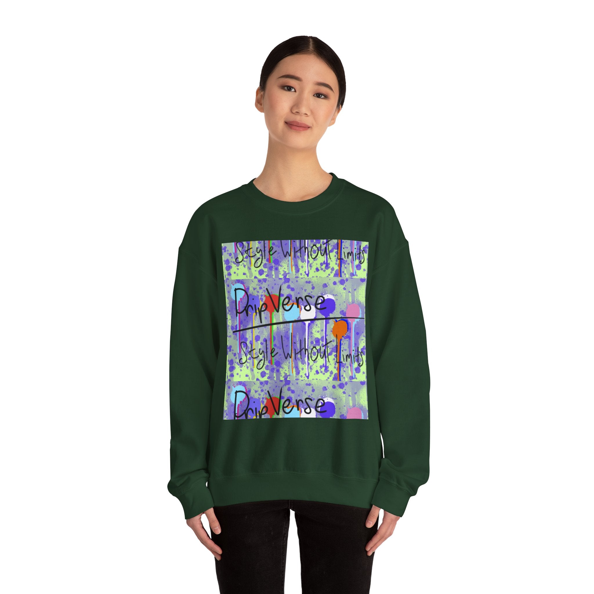DripVerse Graffiti Crewneck Sweatshirt — Abstract Street Art Design