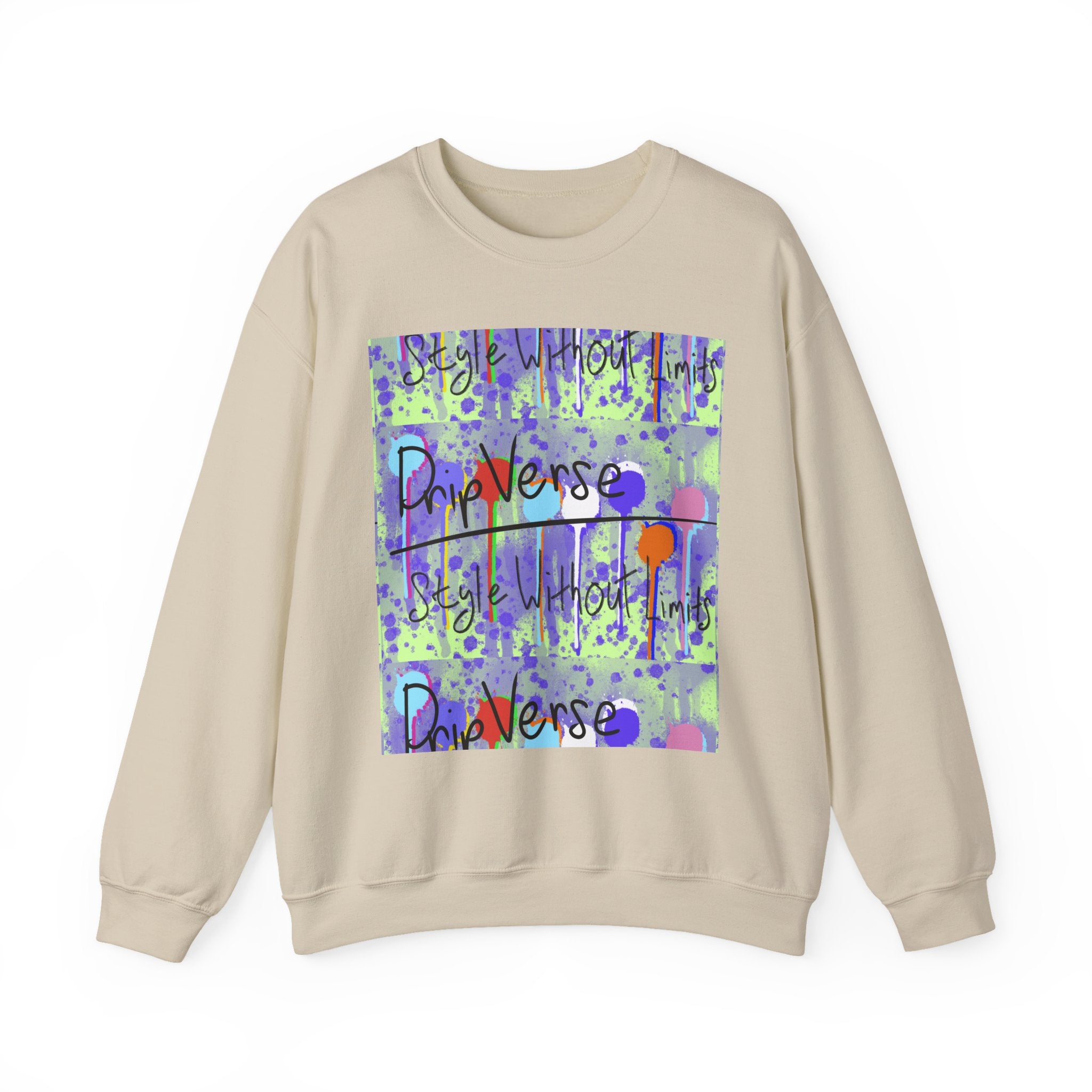 DripVerse Graffiti Crewneck Sweatshirt — Abstract Street Art Design