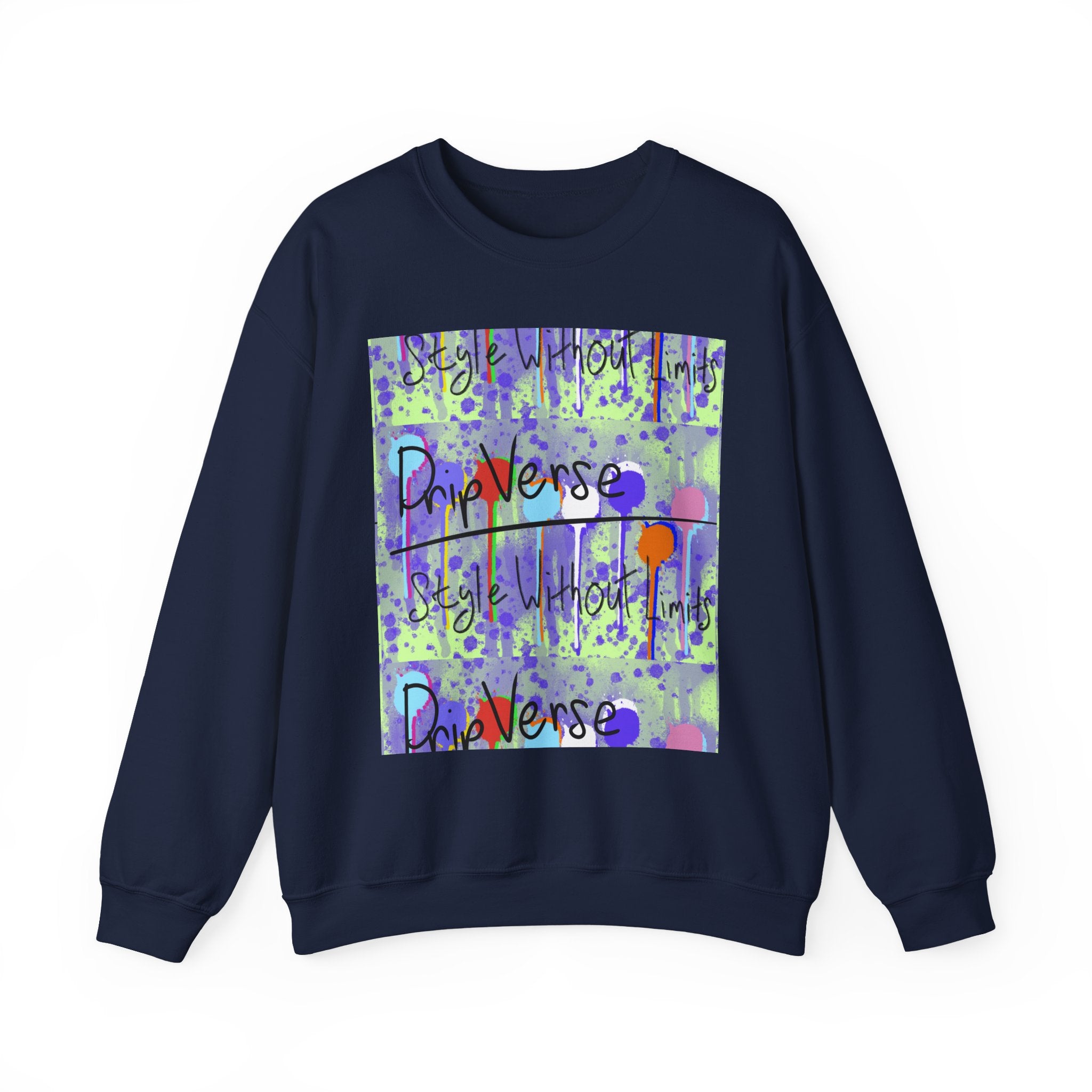 DripVerse Graffiti Crewneck Sweatshirt — Abstract Street Art Design
