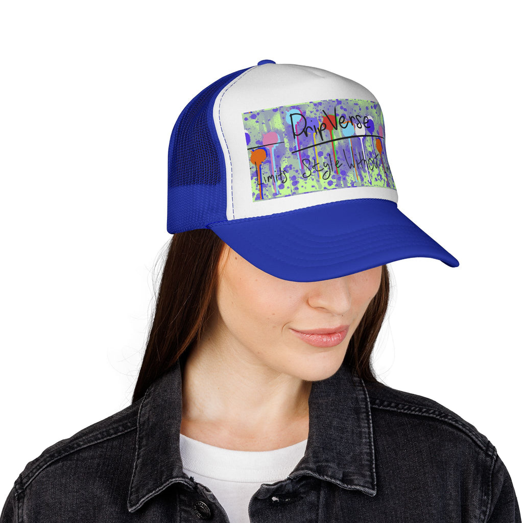 Trucker Cap — Colorful Drip Art “ProVerse” Graphic