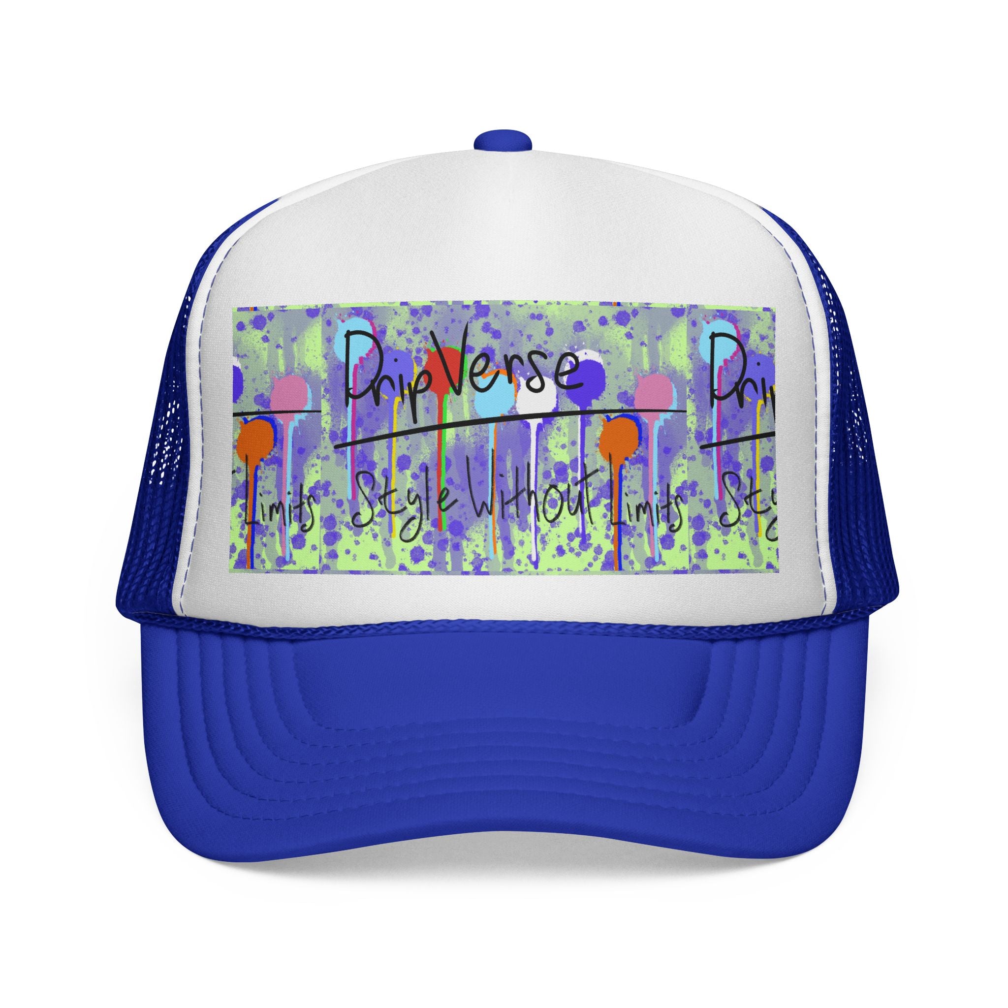 Trucker Cap — Colorful Drip Art “ProVerse” Graphic