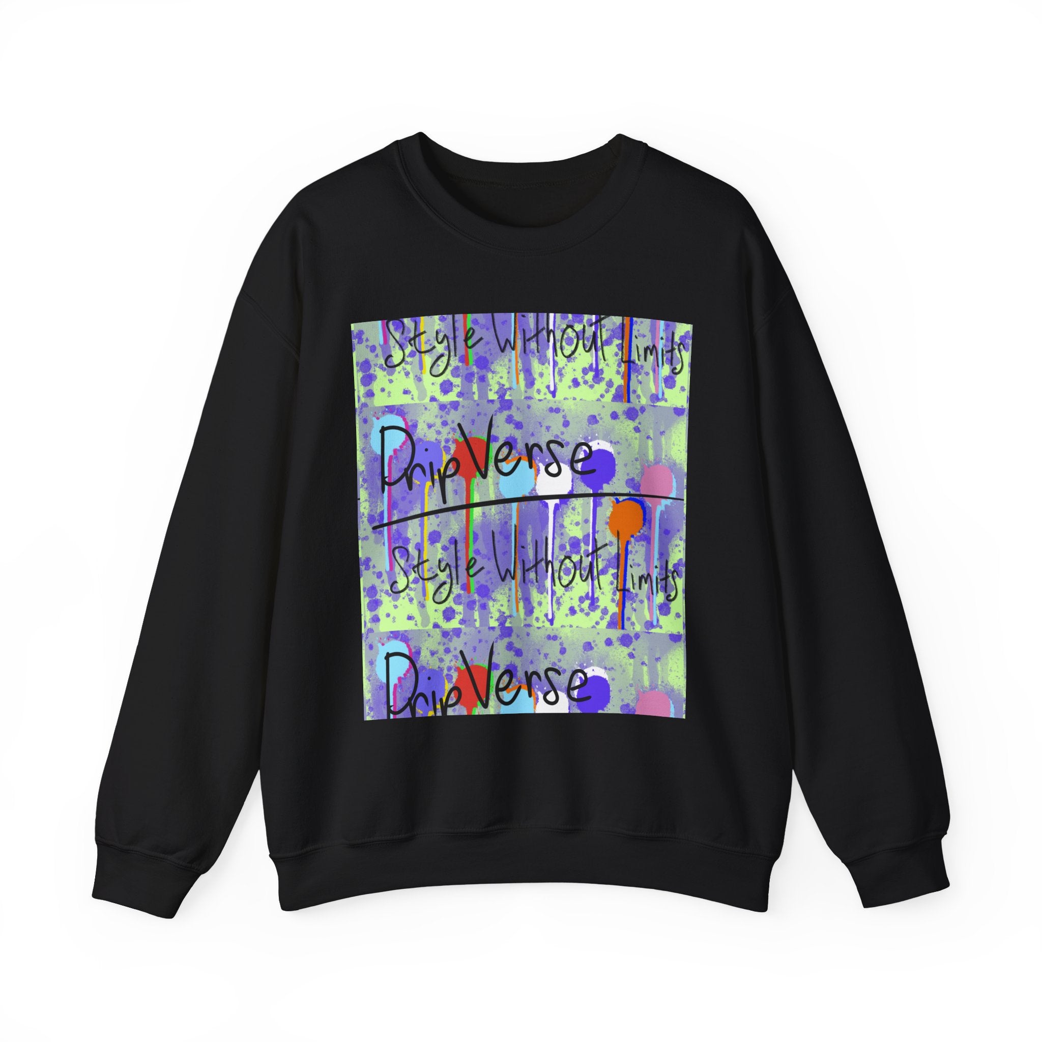 DripVerse Graffiti Crewneck Sweatshirt — Abstract Street Art Design