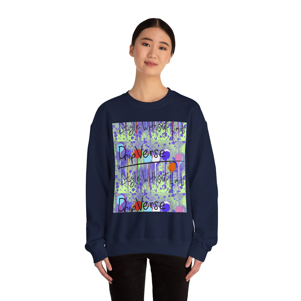 DripVerse Graffiti Crewneck Sweatshirt — Abstract Street Art Design
