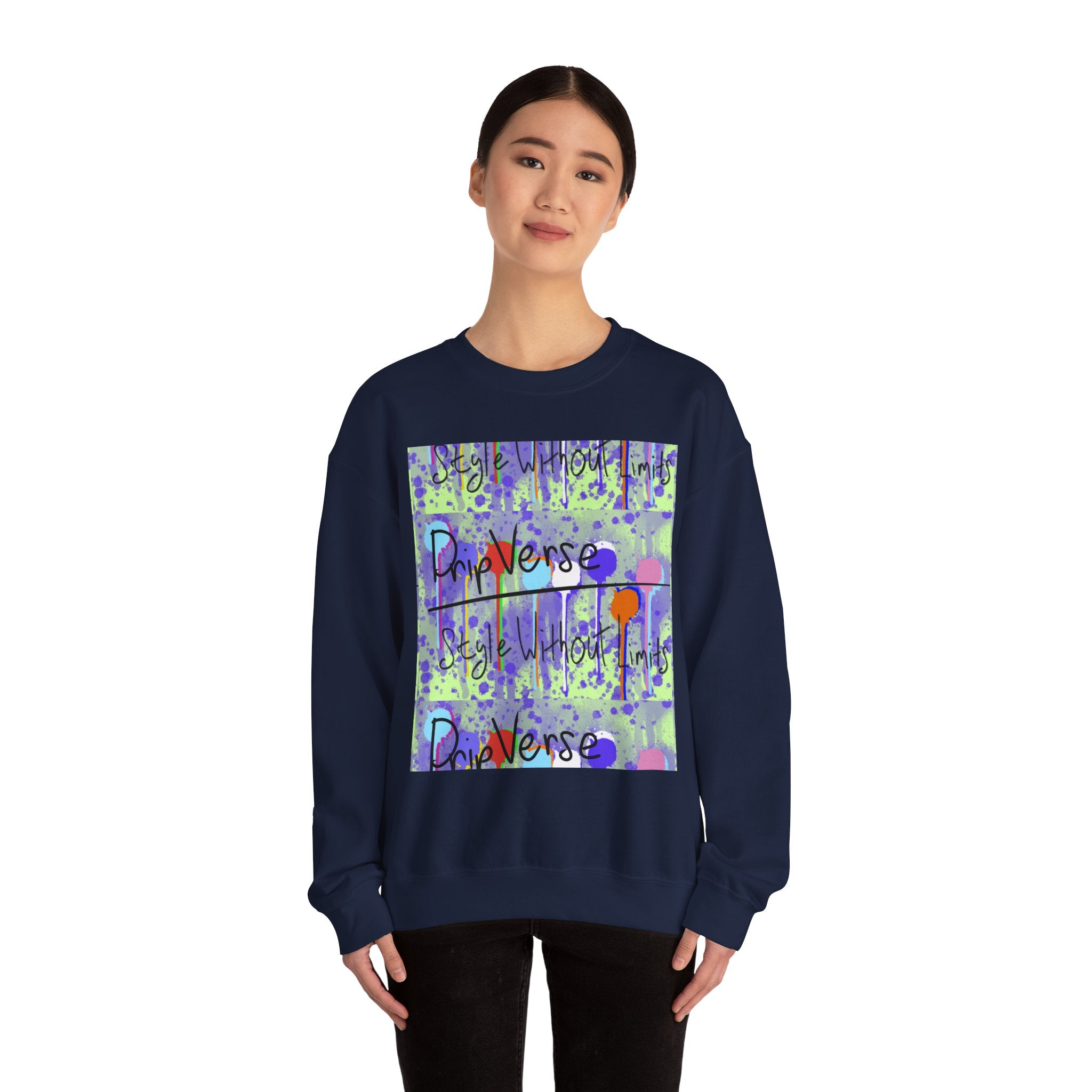 DripVerse Graffiti Crewneck Sweatshirt — Abstract Street Art Design