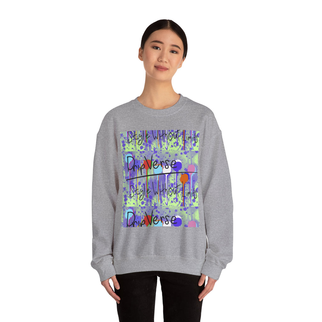 DripVerse Graffiti Crewneck Sweatshirt — Abstract Street Art Design