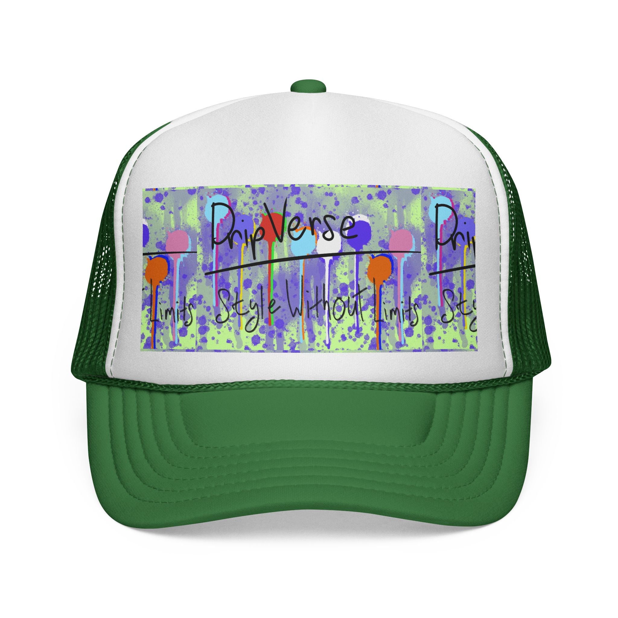 Trucker Cap — Colorful Drip Art “ProVerse” Graphic