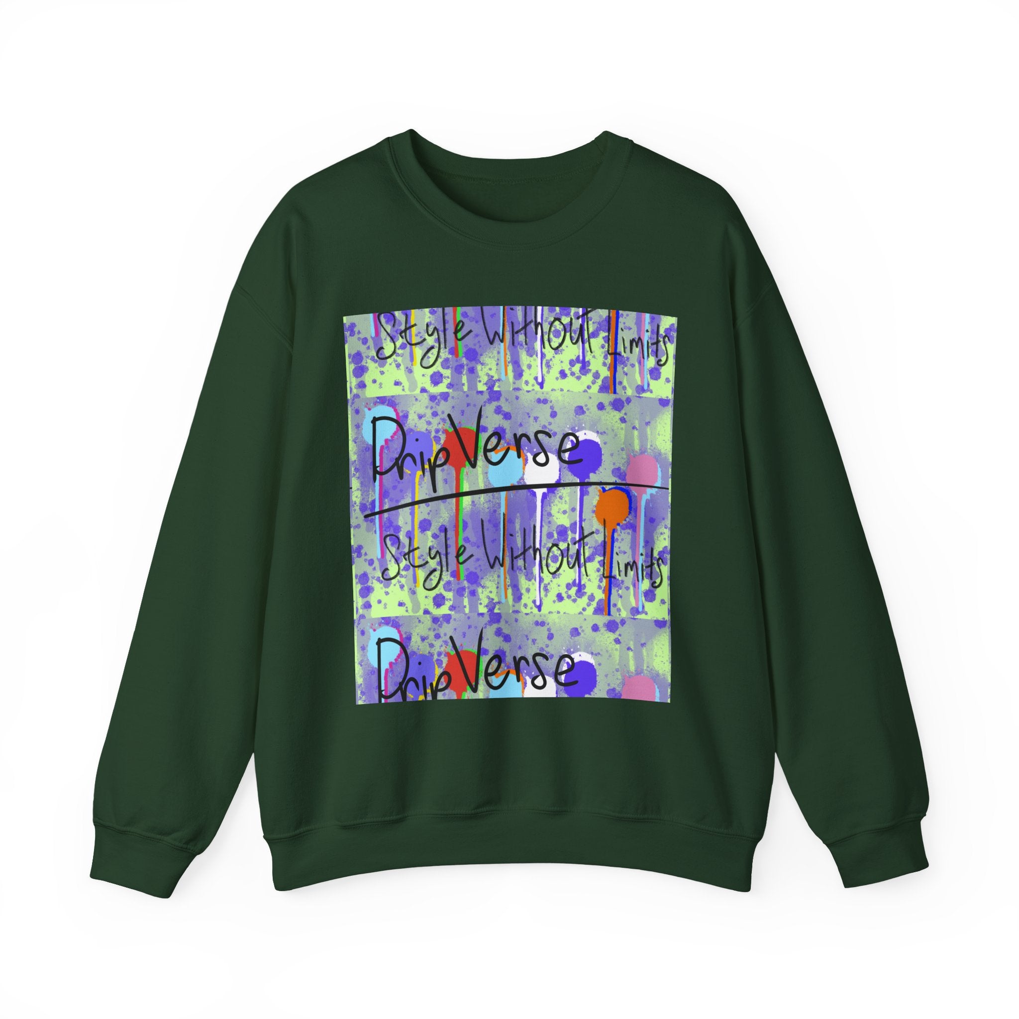 DripVerse Graffiti Crewneck Sweatshirt — Abstract Street Art Design